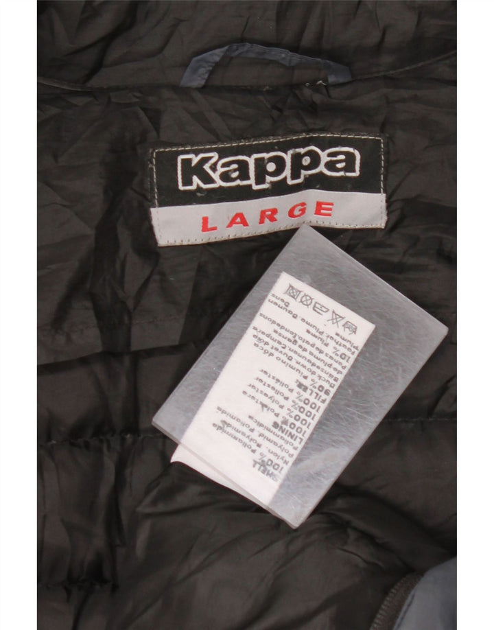 KAPPA Womens Padded Jacket UK 14 Large Navy Blue Polyamide