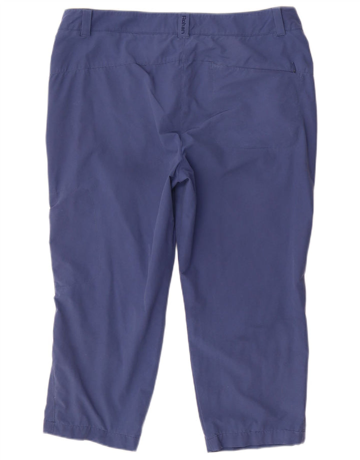 Rohan Pantalones Capri Cargo para Mujer UK 14 Large W36 L22 Poliamida Azul