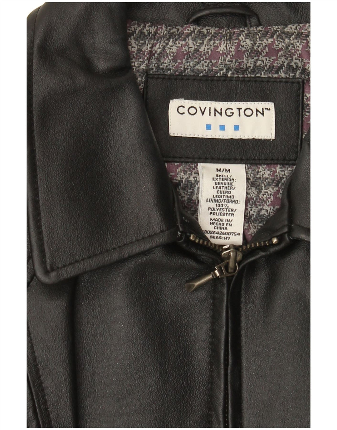 Covington Chaqueta de cuero para mujer Reino Unido 14 Cuero negro mediano