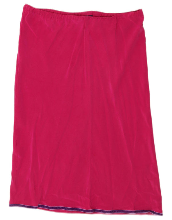 Falda recta para mujer Boden UK 40 Small W32 Seda rosa