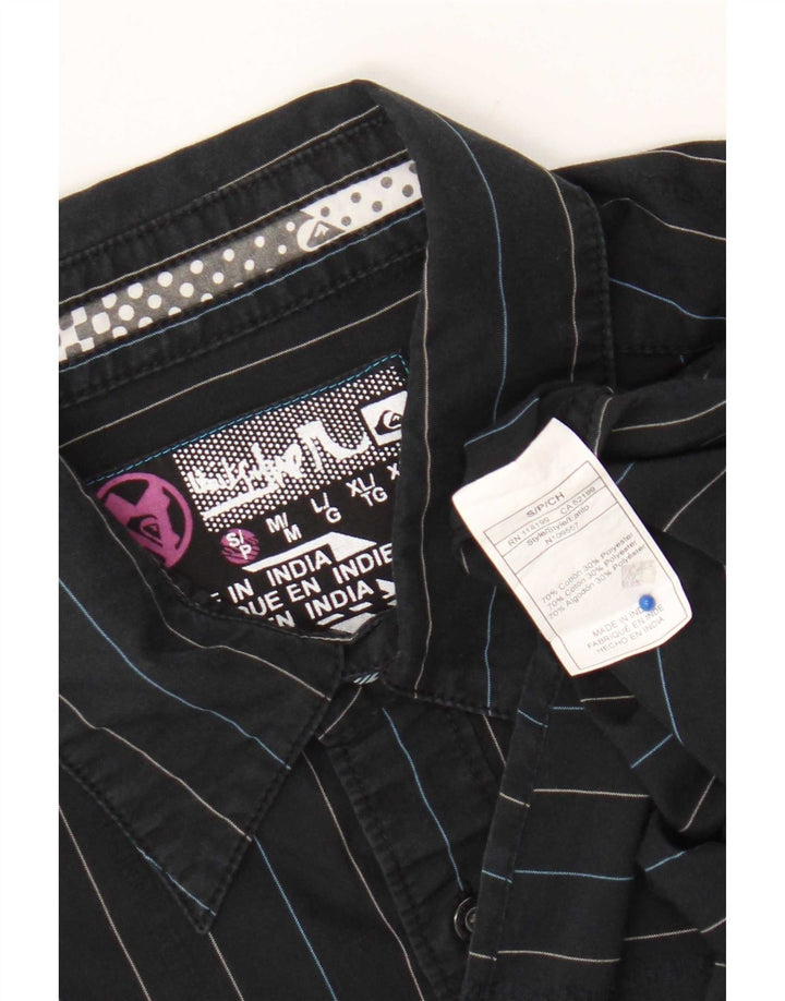 Camisa Quiksilver Hombre Small Azul Marino Rayas Algodón