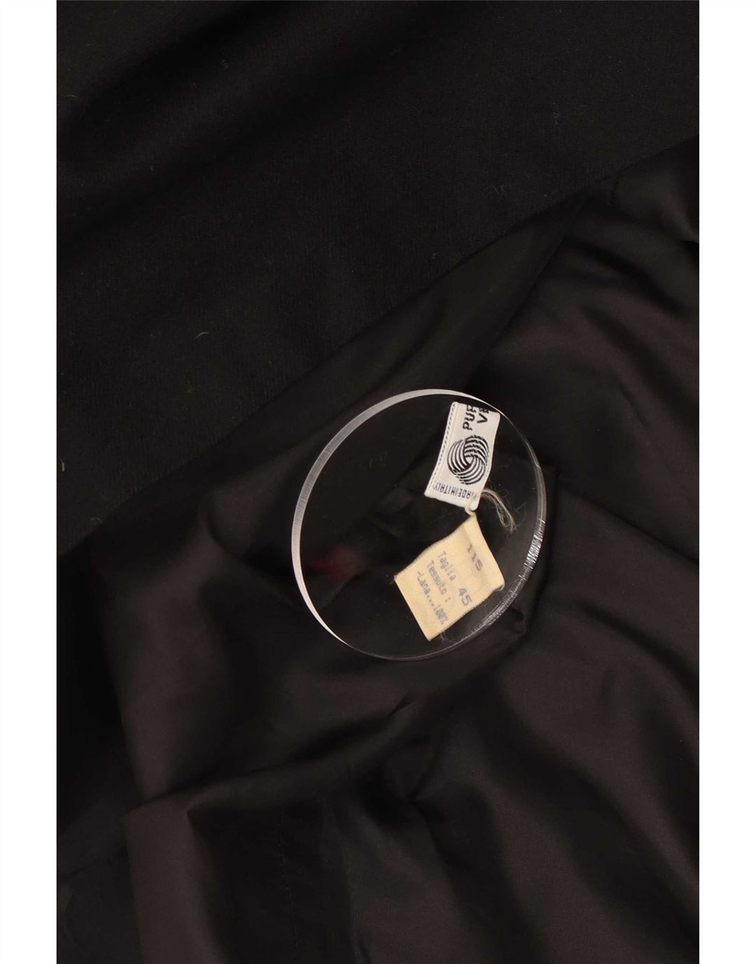 Vintage mujer chaqueta blazer de doble pecho IT 45 lana negra mediana