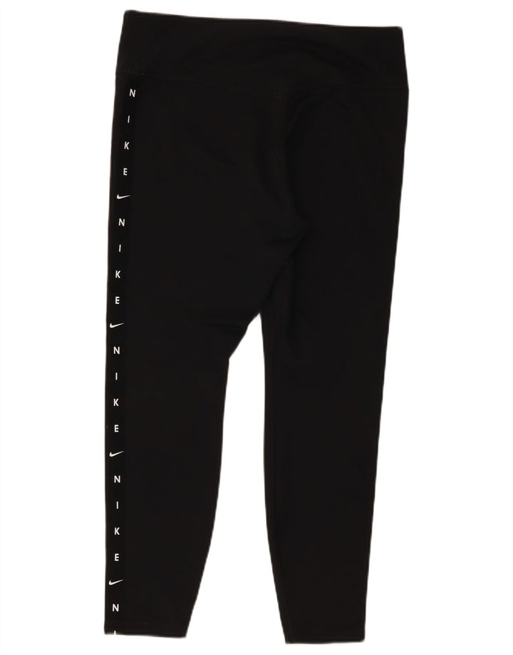 Nike Dri Fit Graphic Leggings para mujer, talla 40, poliéster negro grande