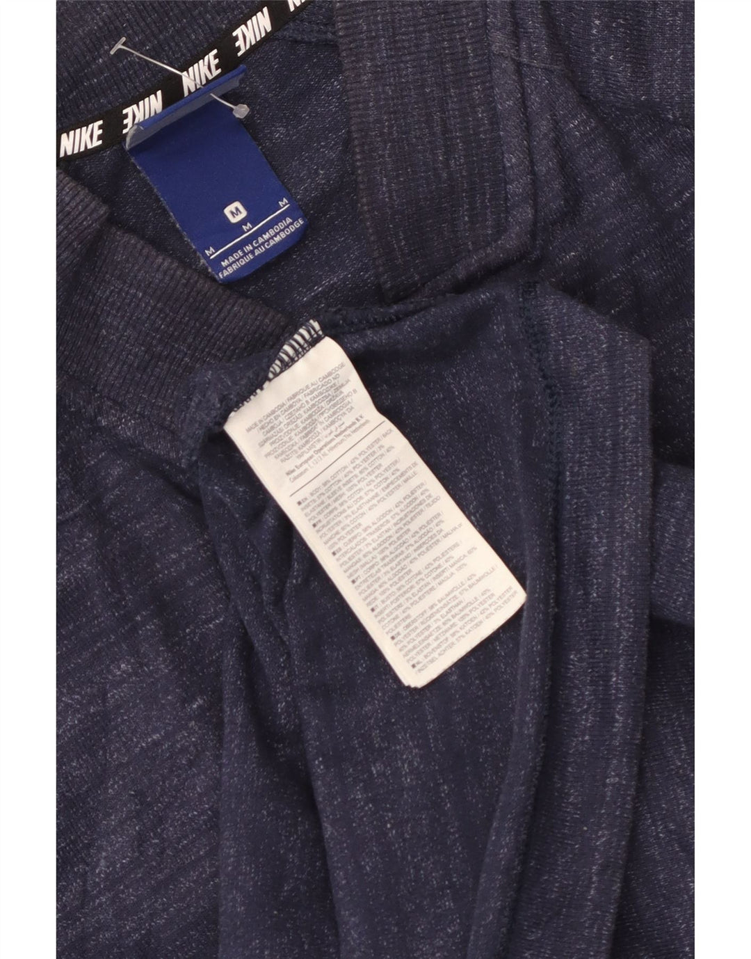 Nike - Chaqueta de chándal para hombre, talla mediana, algodón moteado en azul marino