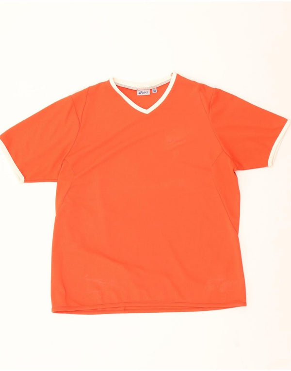 ASICS Womens T-Shirt Top UK 14 Medium Red Polyester