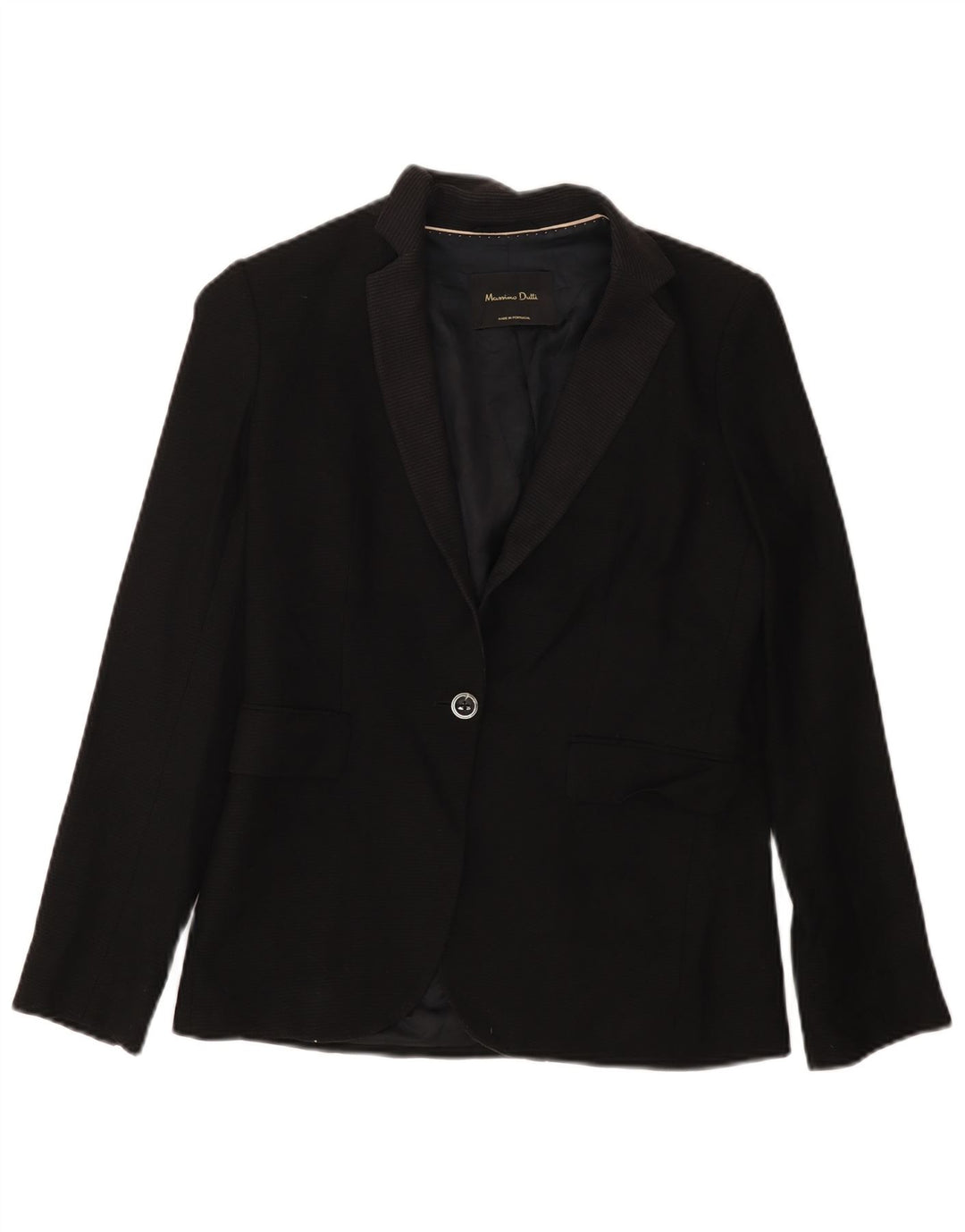 MASSIMO DUTTI Chaqueta Blazer de 1 Botón para Mujer EU 36 XS Lana Negra