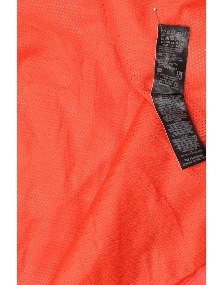 Marks & Spencer Chaqueta impermeable extragrande con capucha para mujer UK 8 Small Naranja