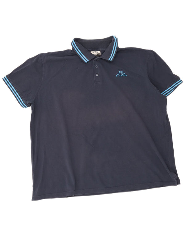 Kappa Polo Hombre 4XL Algodón A Rayas Azul Marino
