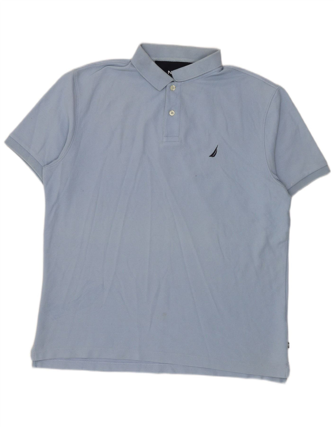 Nautica Polo para hombre de algodón azul grande
