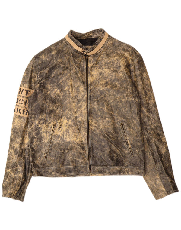 Bata Chaqueta de cuero gráfica para hombre IT 52 XL Cuero gris