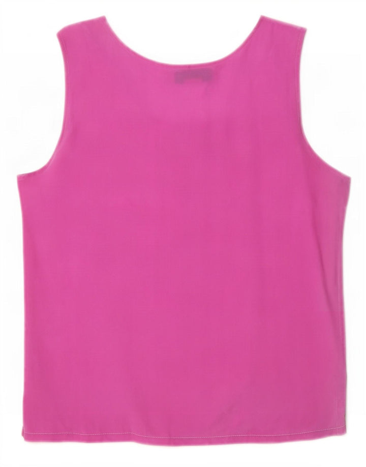 Blunauta Blusa Sin Mangas para Mujer IT 46 Large Seda Rosa