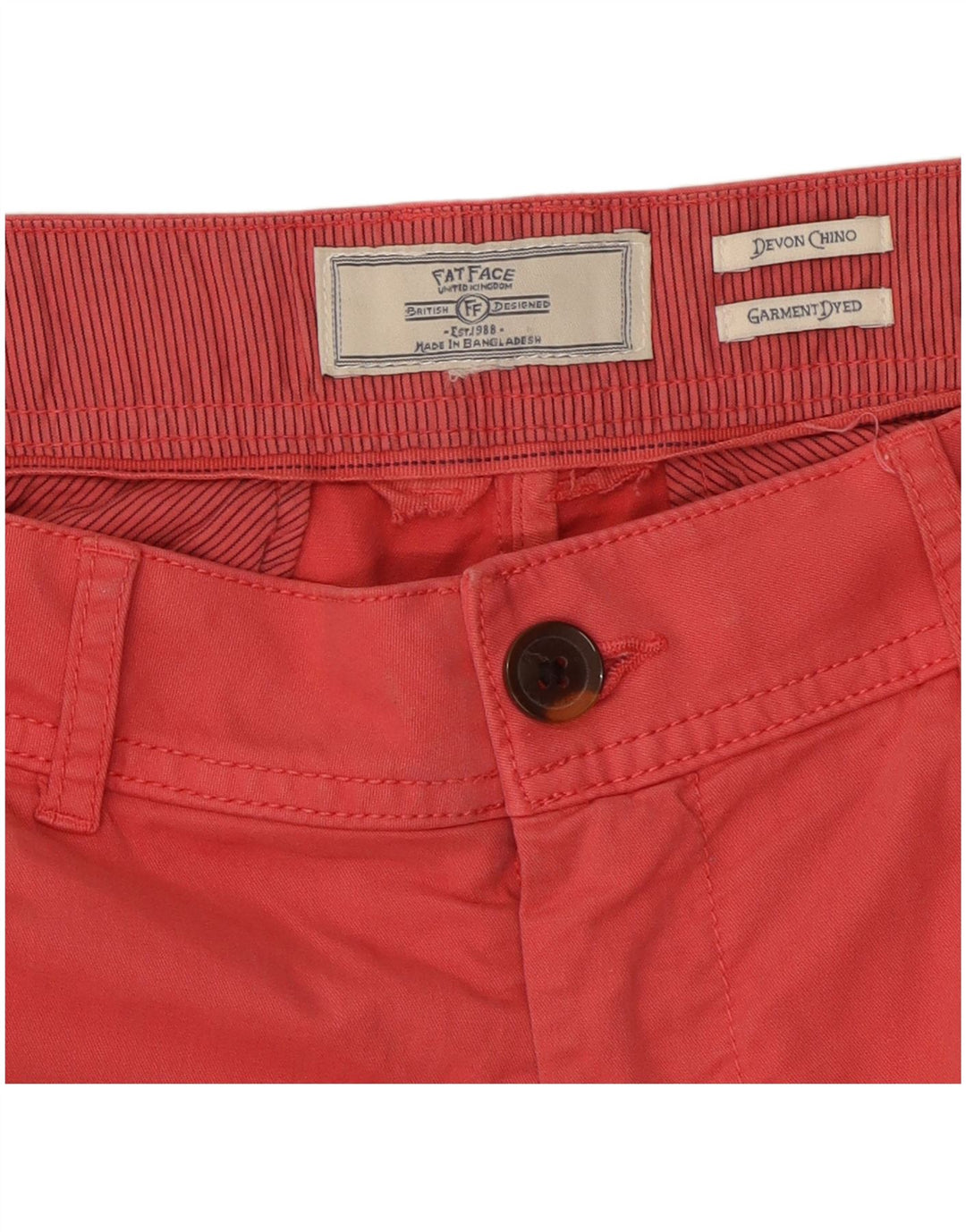 Pantalones chinos ajustados Devon para mujer de Fat Face W30 L26 Rojo