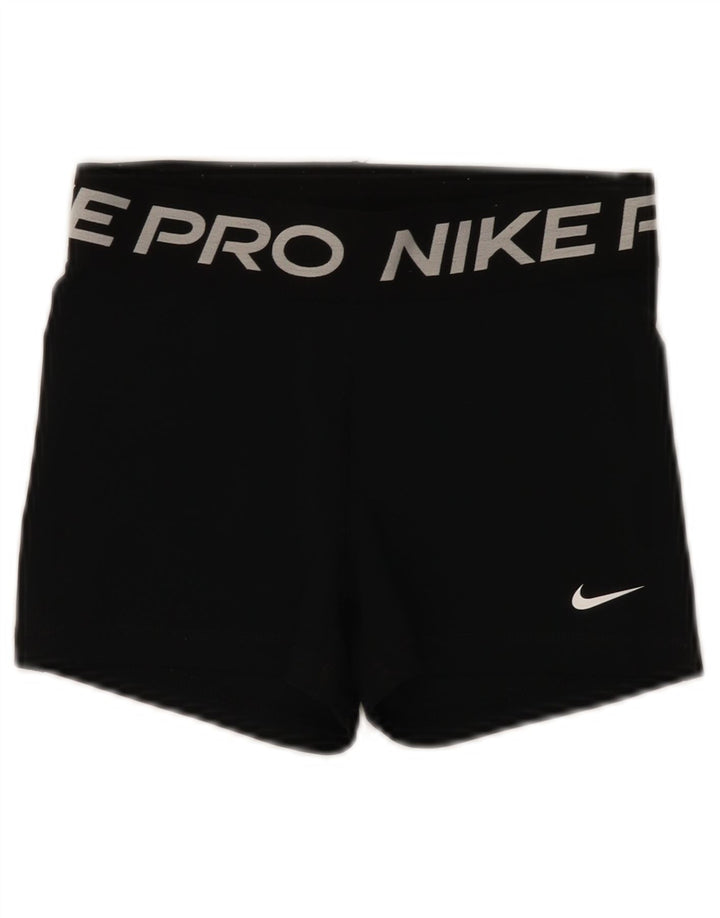Nike Dri Fit Graphic - Pantalones cortos deportivos para mujer, talla 8, poliéster, color negro