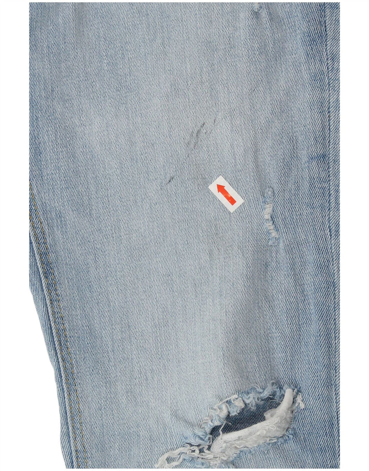 Zara Jeans recortados desgastados para mujer EU 40 Medium W30 L25 Algodón azul
