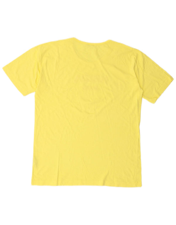 KRIZIA Camiseta gráfica para mujer Top UK 46 Grande Algodón amarillo