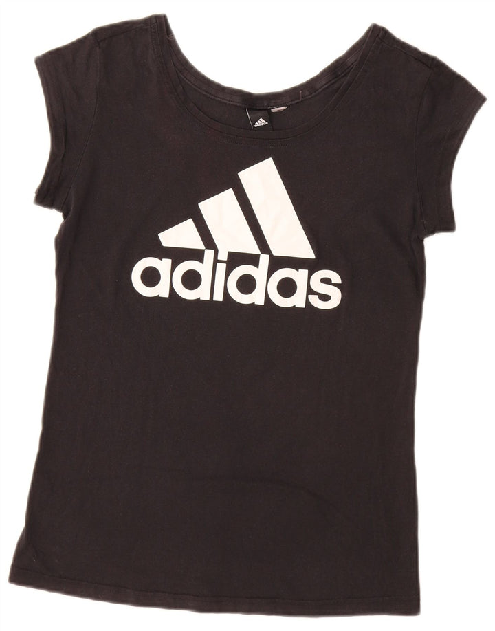 Adidas - Camiseta gráfica para mujer, talla 40, talla M, color negro