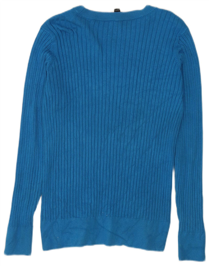 M&Co Jersey con Cuello Barco para Mujer UK 10 Small Azul