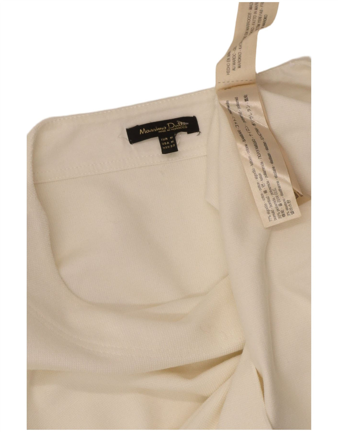 MASSIMO DUTTI Womens Sweatshirt Jumper UK 14 Medium Off White Cotton