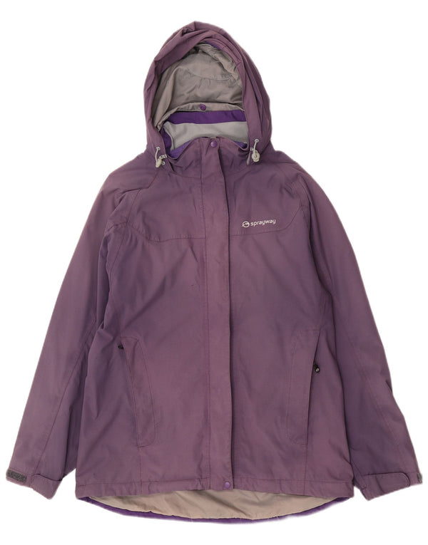 Sprayway Chaqueta impermeable con capucha para mujer UK 40 Poliamida morada mediana