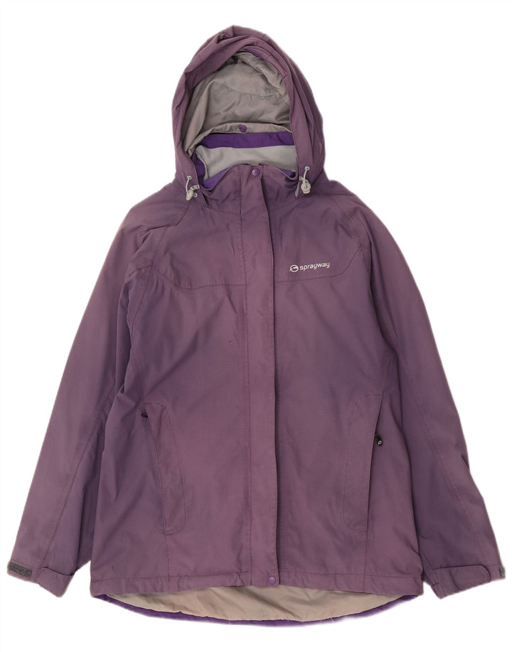 Sprayway Chaqueta impermeable con capucha para mujer UK 40 Poliamida morada mediana