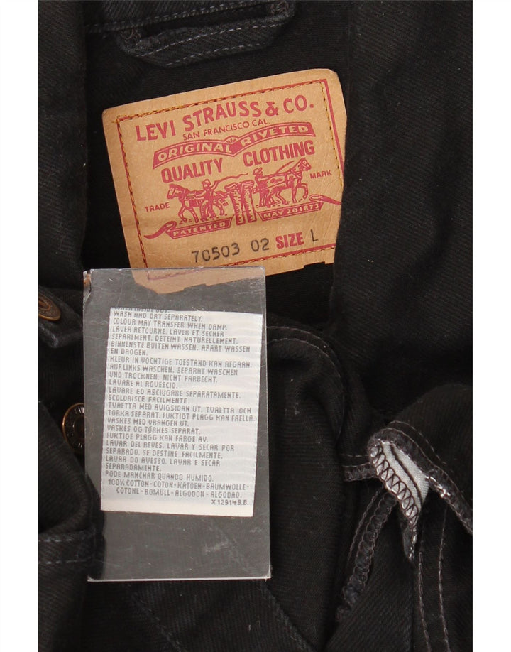 Levi's Chaqueta vaquera para hombre UK 40 Grande Algodón negro