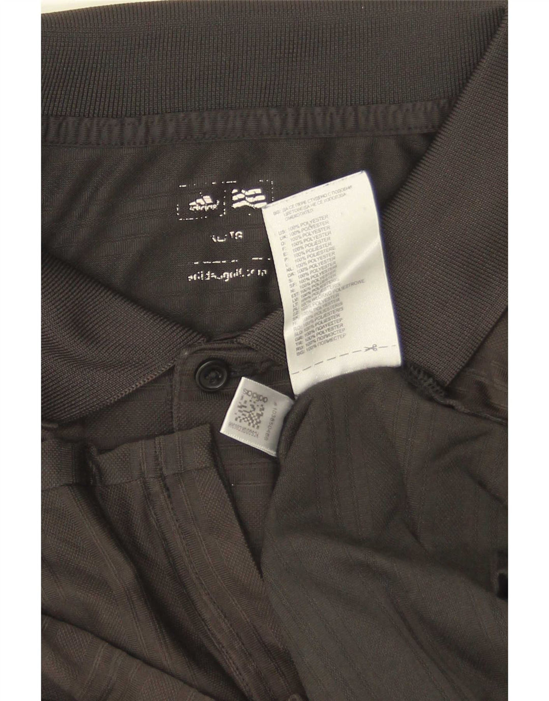 Adidas Polo Manga Larga Hombre XL Poliéster Negro
