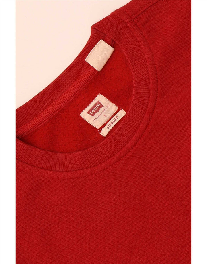 Levi's Mens Standard Sudadera Jumper Pequeño Rojo