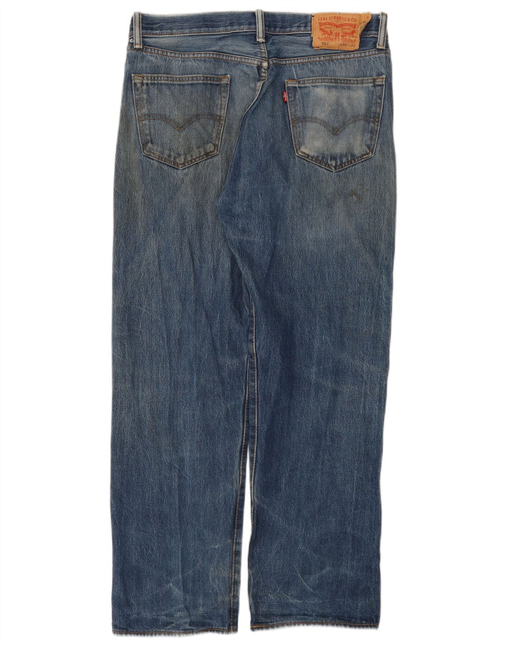 Levi's Hombre 501 Vaqueros Rectos W36 L29 Algodón Azul