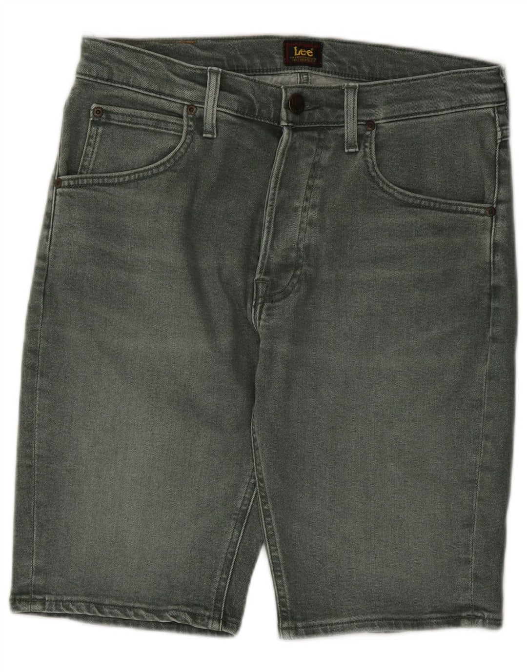 LEE Mens Denim Shorts W29 Medium Green Cotton
