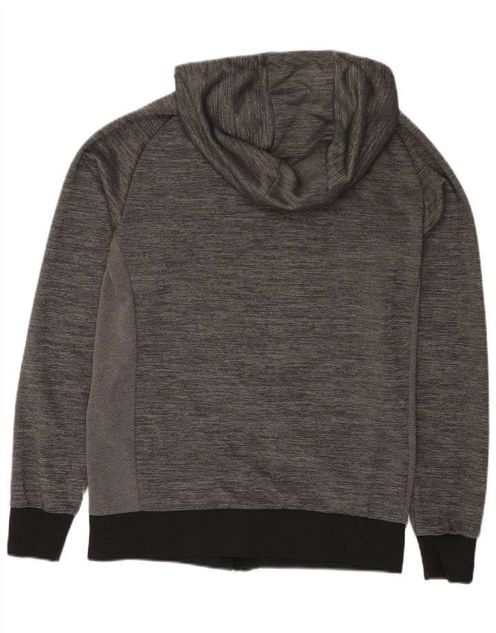ELLESSE Suéter con capucha y cremallera para hombre Pequeño poliéster gris a rayas