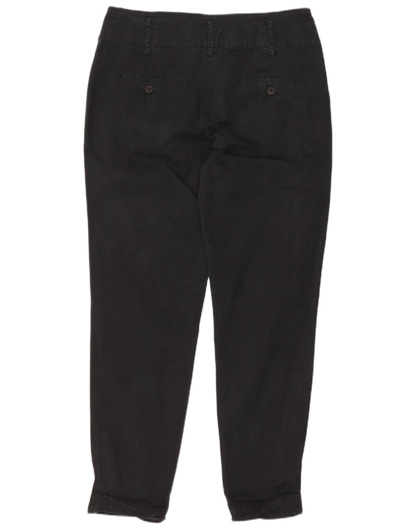 Zara Mujer Pantalón Chino Tapered Mediano W28 L27 Algodón Negro