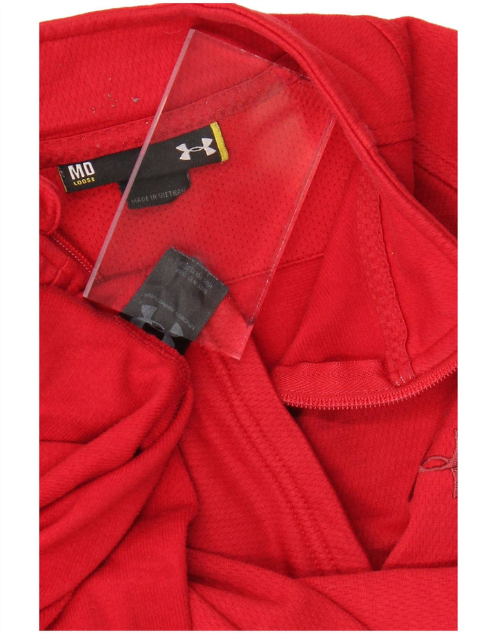 UNDER ARMOUR Chaqueta superior de chándal de corte holgado para mujer Reino Unido 40 Mediano Rojo