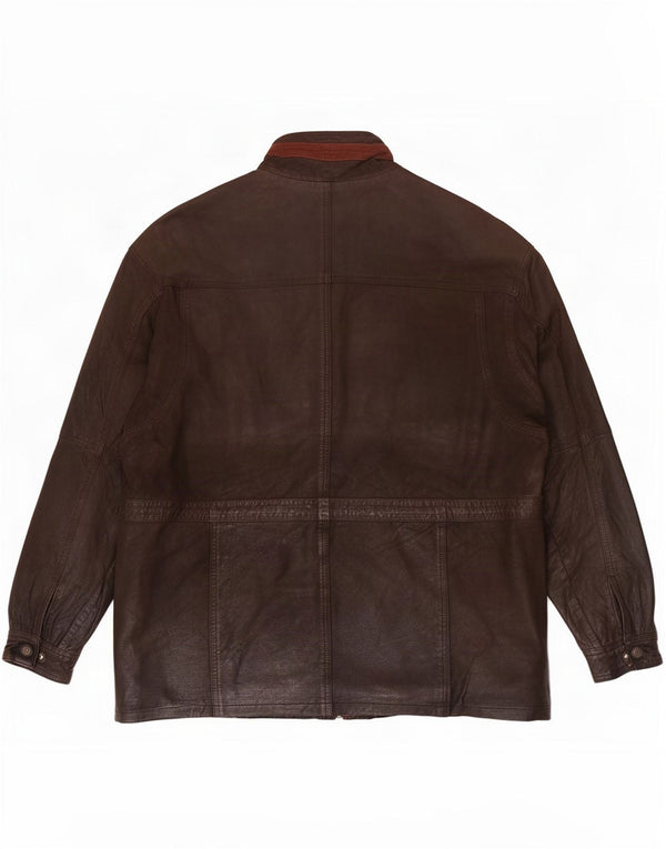 Torus Chaqueta de cuero para hombre UK 40 Large Brown