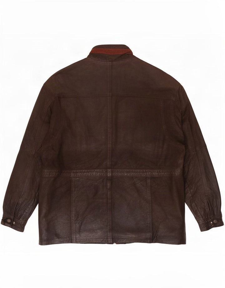Torus Chaqueta de cuero para hombre UK 40 Large Brown