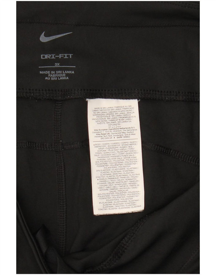 Nike Leggings Capri Dri Fit para Mujer UK 22 3XL Poliéster Negro