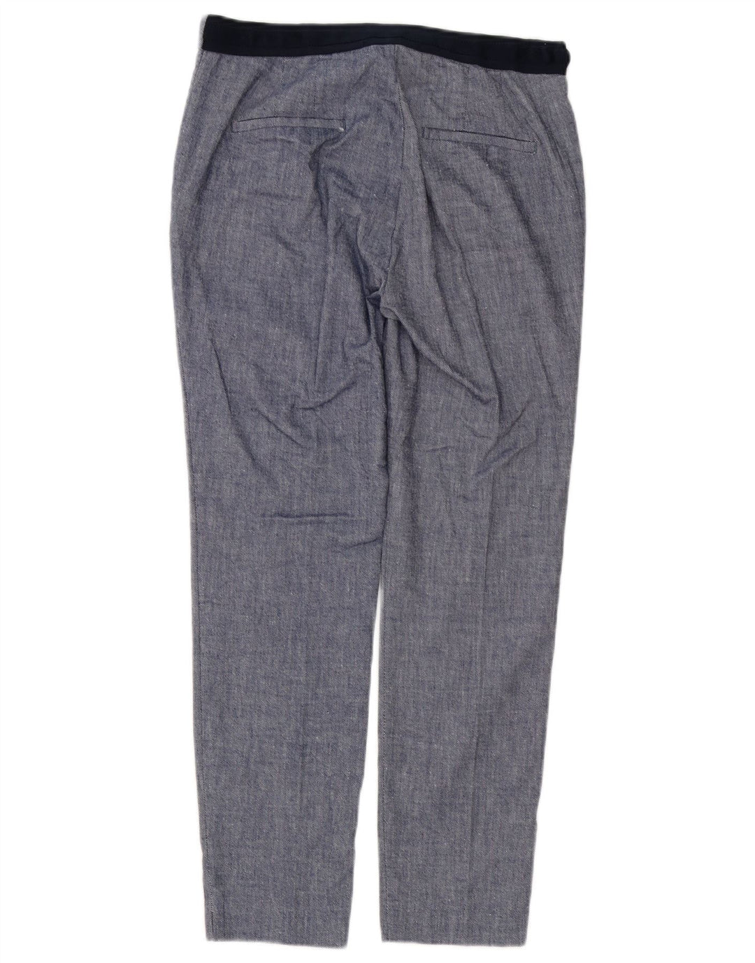Zara Mujer Pantalón Chino Slim Medium W28 L27 Azul Colorblock