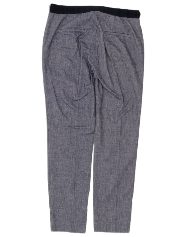 Zara Mujer Pantalón Chino Slim Medium W28 L27 Azul Colorblock