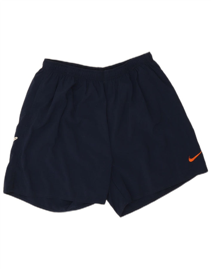 Nike - Pantalones cortos deportivos con gráficos para hombre, talla grande, nailon azul marino