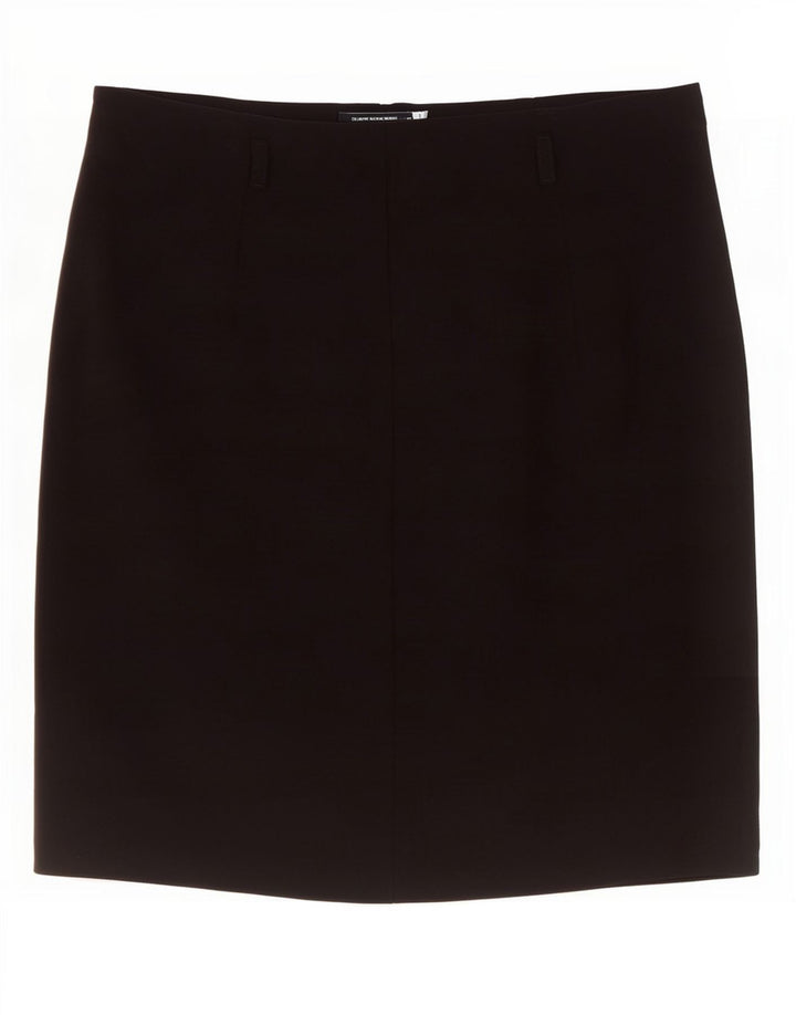 Marks & Spencer Falda recta para mujer UK 8 Small W28 Poliéster negro