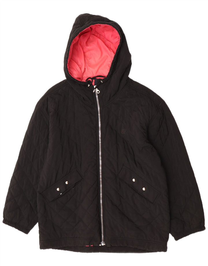 Belfe Chaqueta acolchada extragrande con capucha para mujer IT 50 XL Poliéster negro