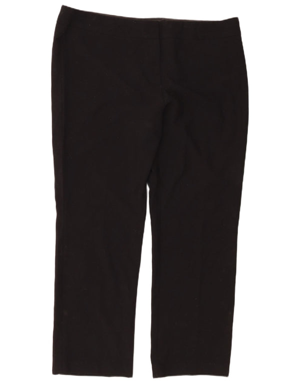 Marks & Spencer Pantalones Casuales Rectos para Mujer UK 20 2XL W42 L29 Negro