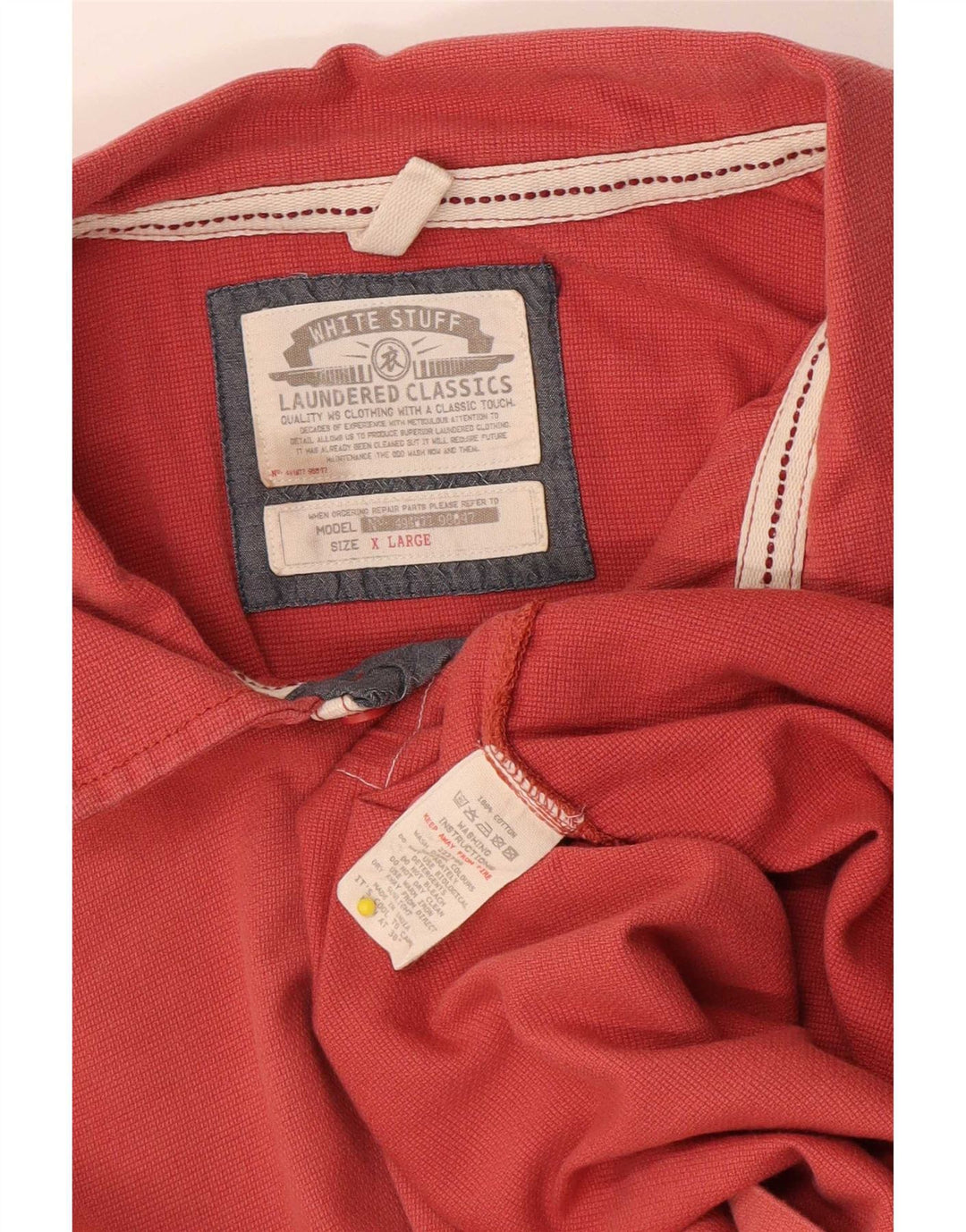 Polo para hombre White Stuff XL de algodón rojo