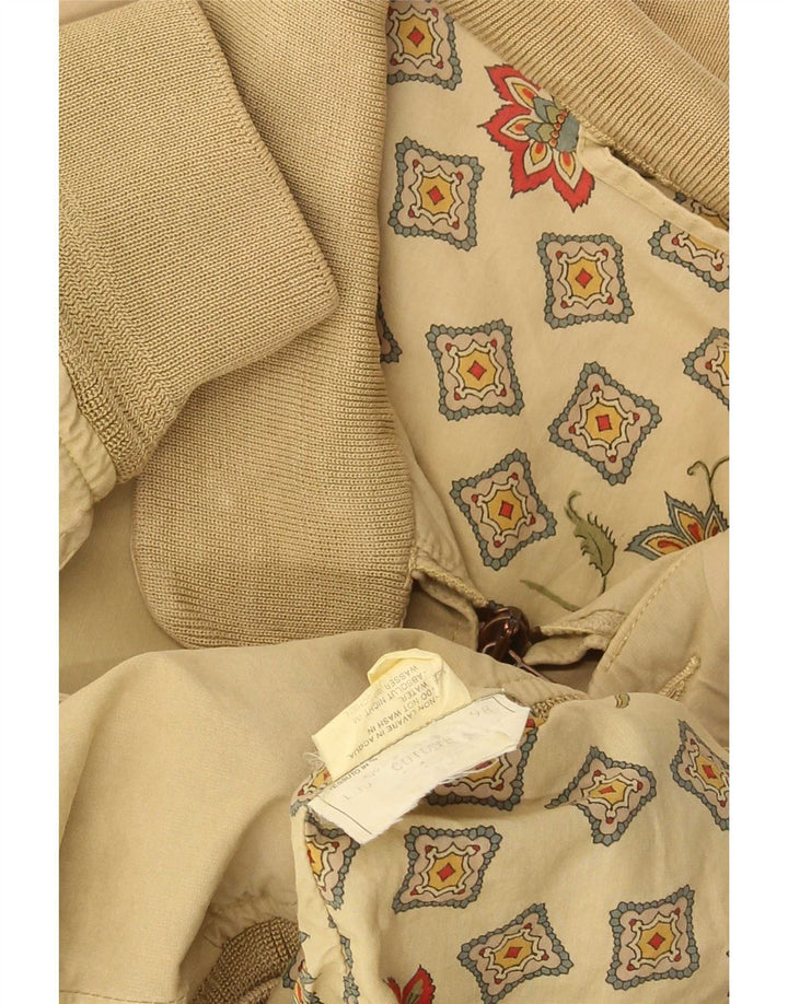 Vintage hombres bomber chaqueta Reino Unido 40 algodón beige grande