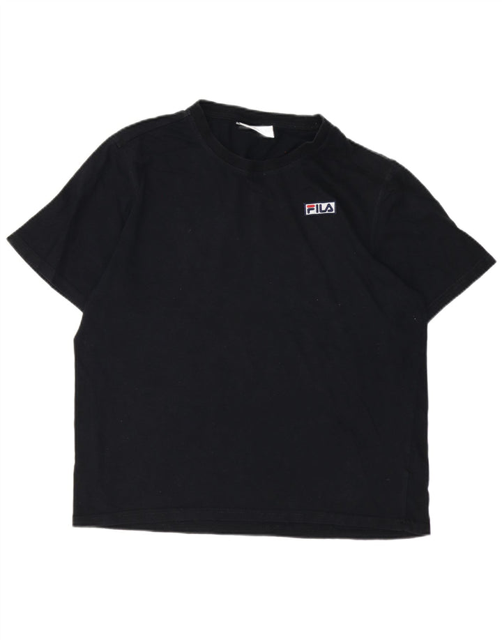 FILA Camiseta Mujer Top Grande Algodón Negro