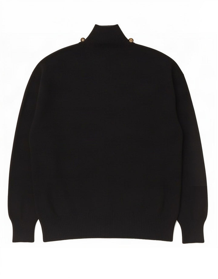 Marks & Spencer Jersey con cuello alto para mujer, talla 40, talla M, color negro