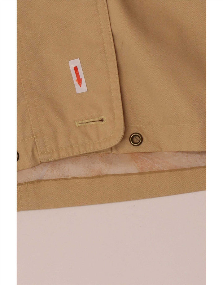 Vintage mujer 3 botones Blazer chaqueta EU 42 poliéster beige grande