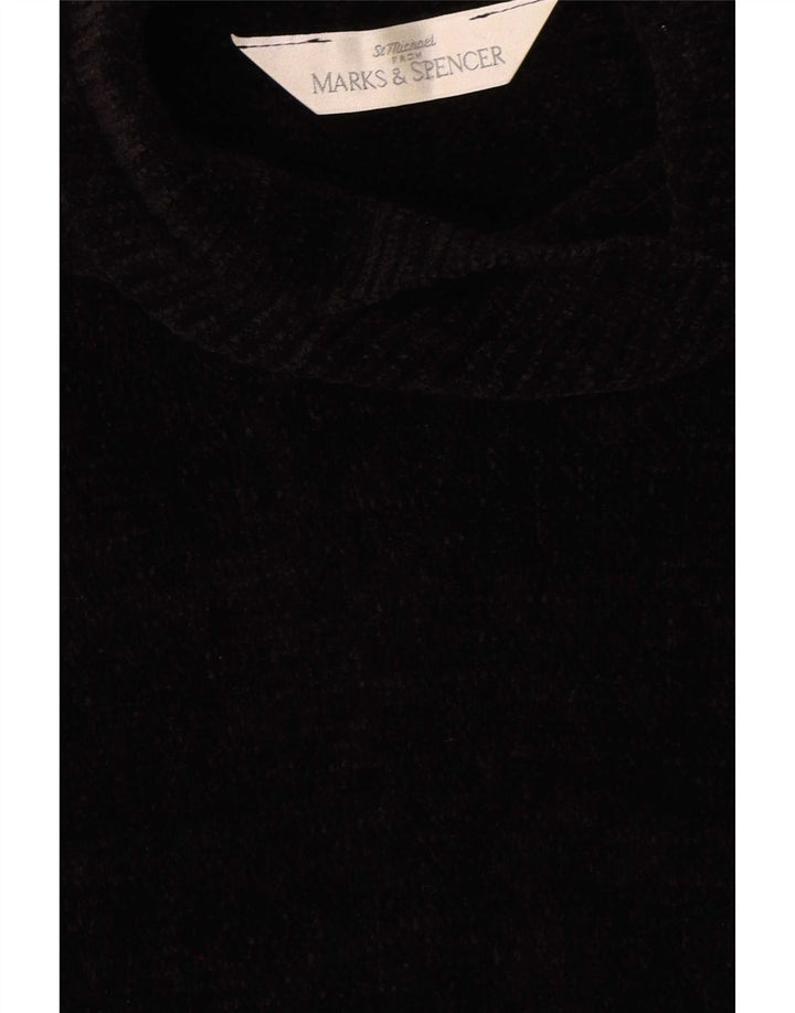 Marks & Spencer Vestido tipo jersey de manga corta para mujer UK 42 Mediano Negro