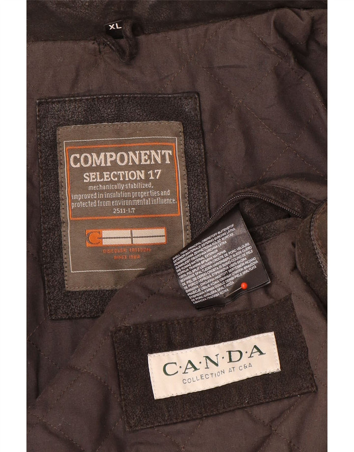Canda Chaqueta de cuero para hombre UK 42 XL Cuero marrón