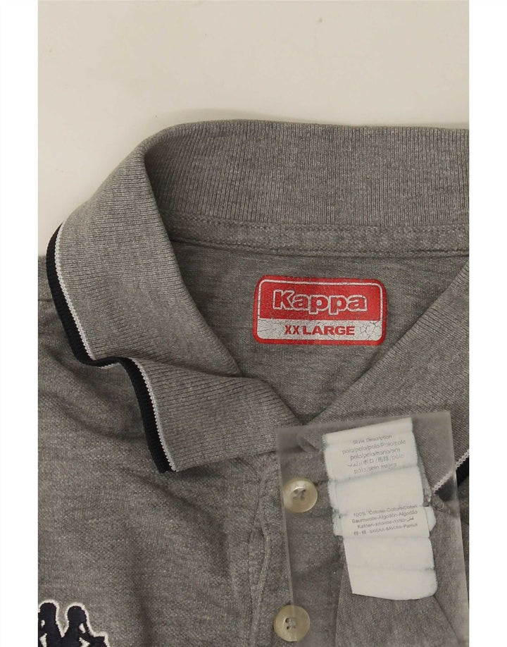 Kappa Polo Hombre 2XL Algodón A Rayas Gris