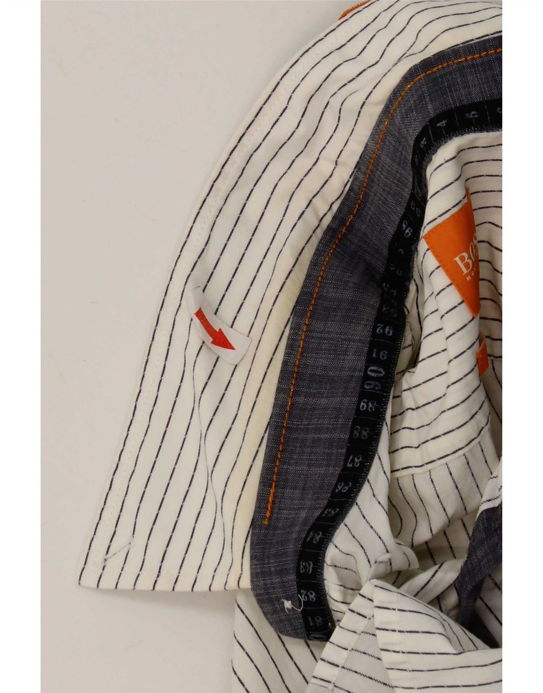 Camisas HUGO BOSS Mujer | Camisa slim fit de algodón a rayas blancas medianas